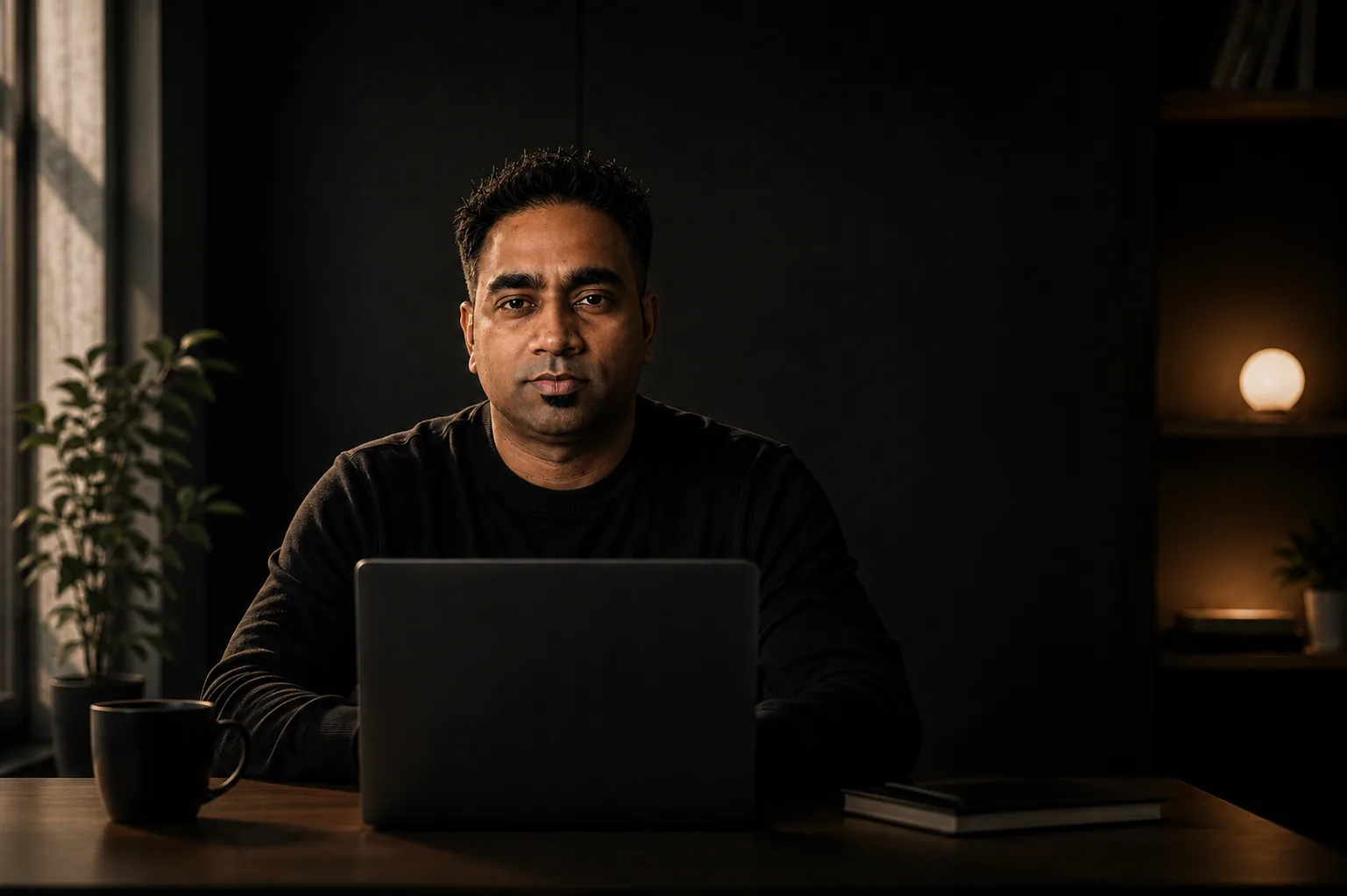 Sibi Joseph at his desk